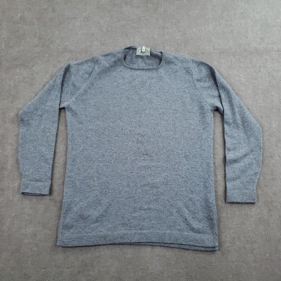 McCulley's Sweaters - McCulley's Sweater Womens Medium Gray Glittery Knit‎ Crewneck Pullover Cashmere